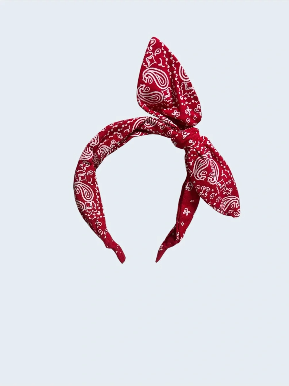 Red Bandana Knot Headband NWOT